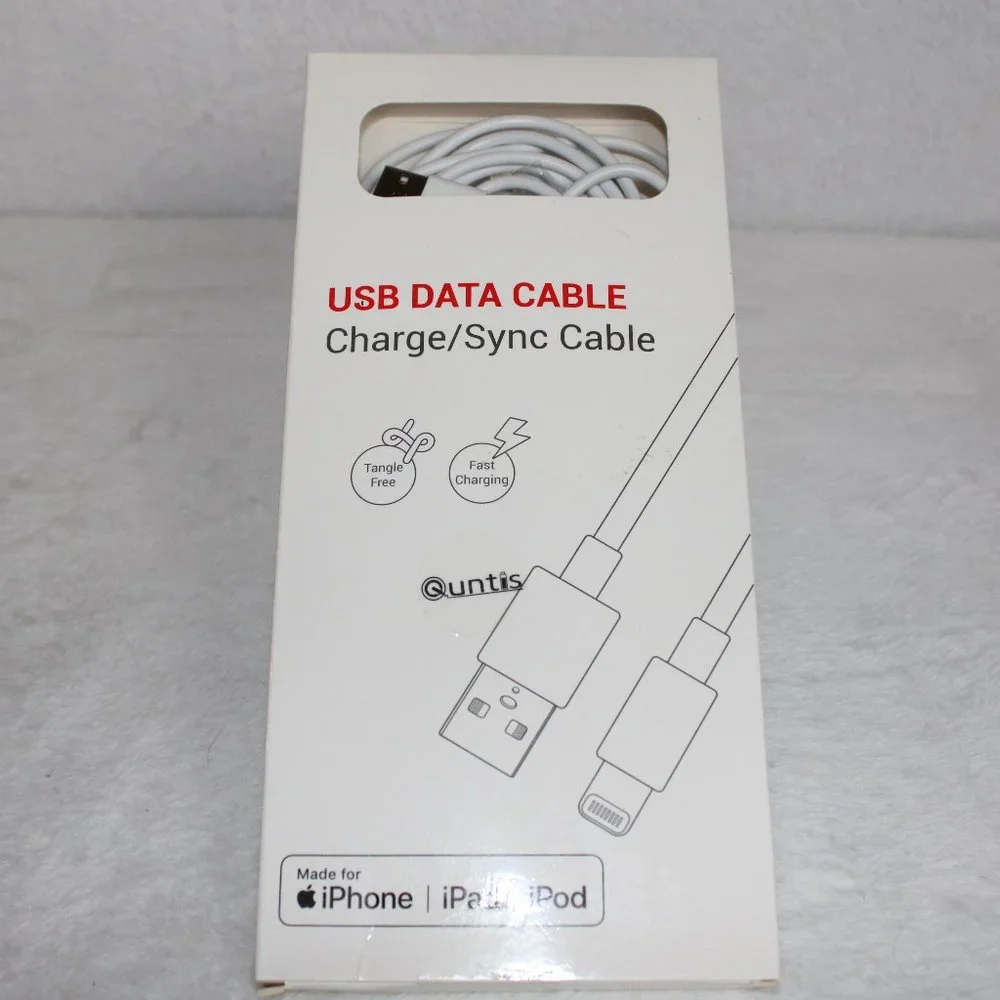 MFi Certified Lightning to USB Cable for iPhone (1m Long) Fast Charge and Sync